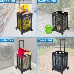 Mount-It! Mesh Rolling Utility Cart, 55 Lb Capacity