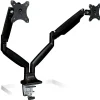 Mount-It! MI-1772B Dual-Monitor Arm Mount, 18"H x 22"W x 5"D, Black