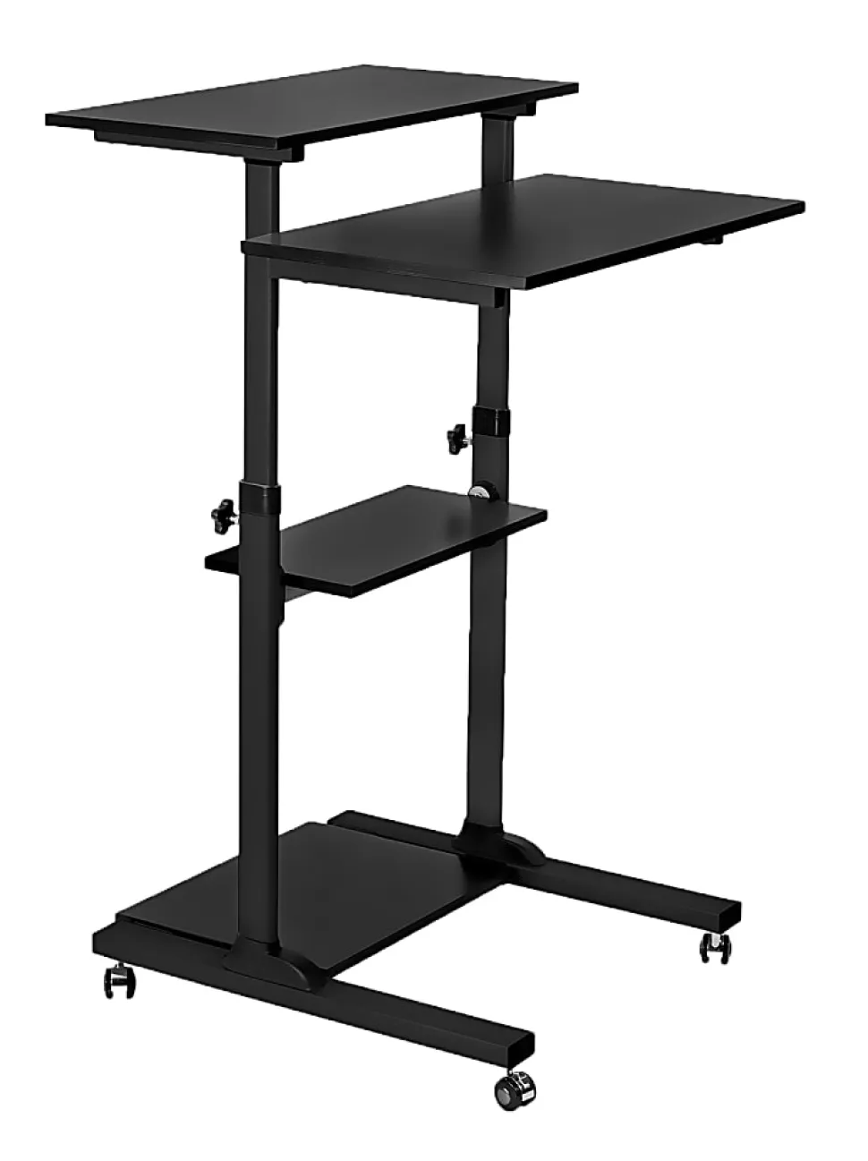 Mount-It! MI-7940B Mobile 37"W Stand-Up Desk, Black