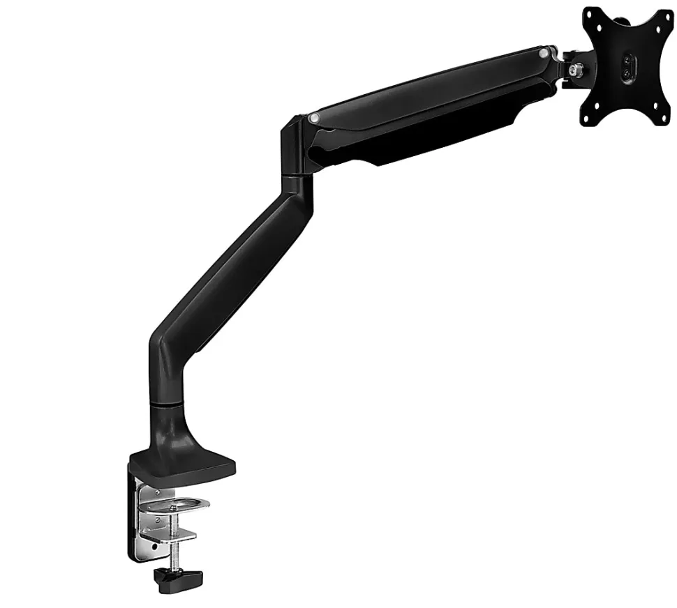 Mount-It! MI-1771B Single Monitor Desk Arm Mount, 19"H x 12"W x 4"D, Black