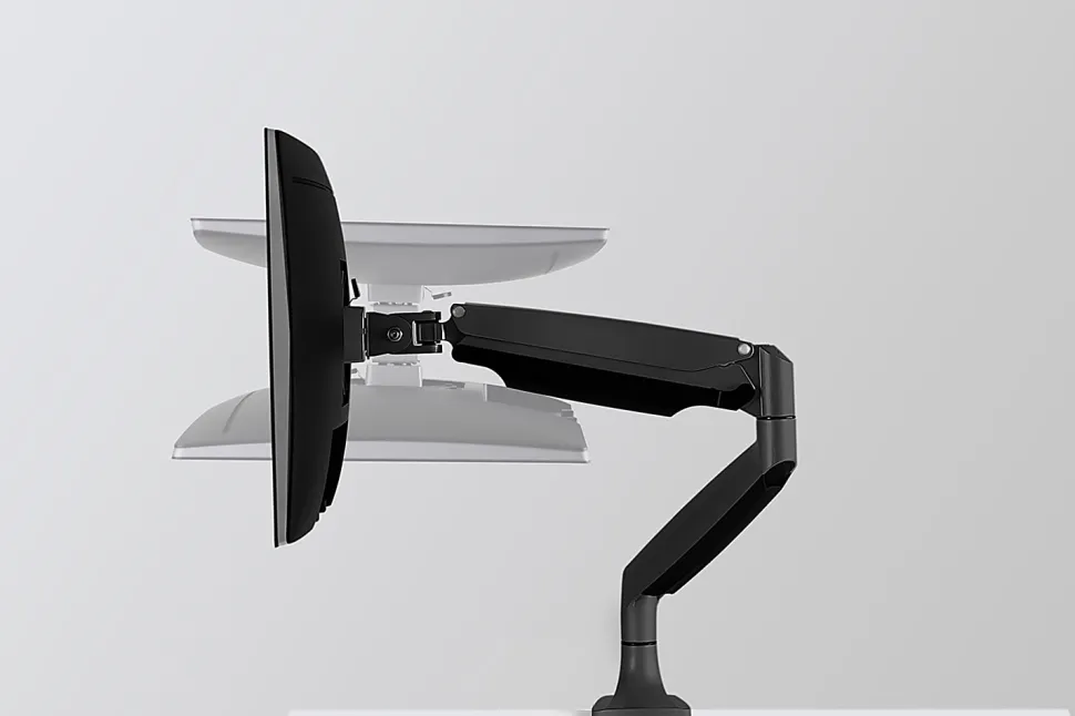 Mount-It! MI-1771B Single Monitor Desk Arm Mount, 19"H x 12"W x 4"D, Black