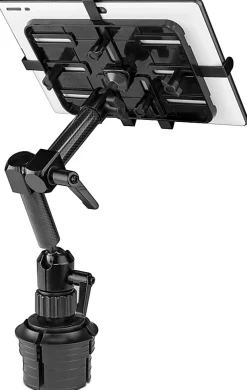 Mount-It! MI-7321 Carbon Fiber Cup Holder Tablet Mount, Black