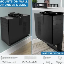 Mount-It! MI-7150 CPU Under Desk Mount Bracket, 3.5