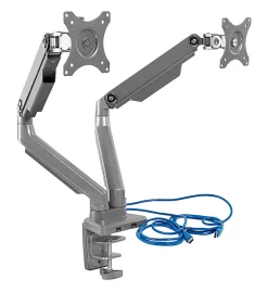 Mount-It! MI-2762 Dual-Monitor Arm Mount With USB Port, 16