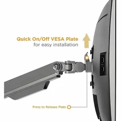 Mount-It! MI-2762 Dual-Monitor Arm Mount With USB Port, 16