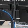 Mount-It! MI-1752 Dual Monitor Desk Mount For 13 - 27" Monitors, 17-1/4"H x 34"W x 5-1/2"D, Black