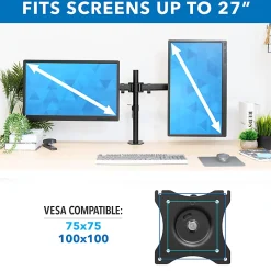 Mount-It! MI-1752 Dual Monitor Desk Mount For 13 - 27