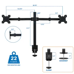 Mount-It! MI-2752 Dual Monitor Mount for 17