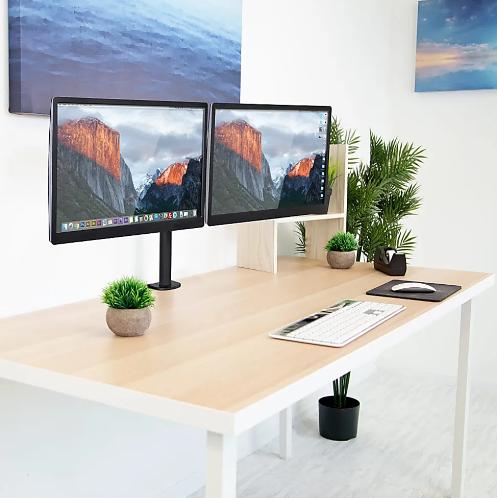 Mount-It! MI-2752 Dual Monitor Mount for 17"-32" Inch Computer Screens, Black