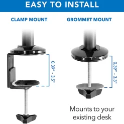 Mount-It! MI-7996 Dual Monitor Sit-Stand Desk Mount With Keyboard Tray, 38