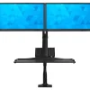 Mount-It! MI-7984 Dual-Monitor Sit-Stand Desk Riser Workstation With Gas Lift, 26"W x 40.7 "D, Black