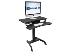 Mount-It! MI-7982 Electric Height-Adjustable Standing Mobile Workstation, 31