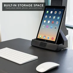 Mount-It! MI-7952 Electric Standing Desk Converter With Dual-Monitor Mount, Black