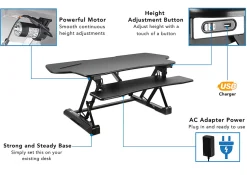 Mount-It! MI-7962 Electric Standing Desk Riser, 6