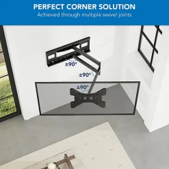 Mount-It! MI-393 Full-Motion TV Wall Mount, Black