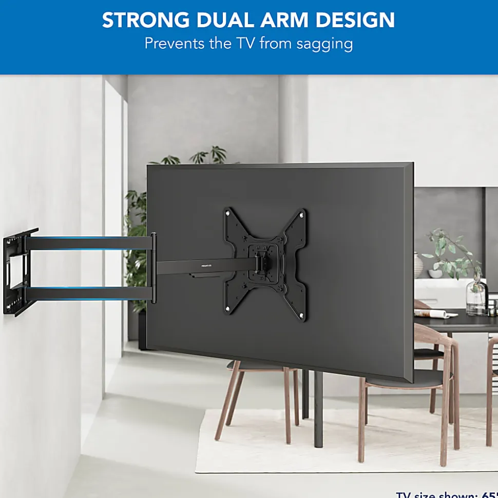 Mount-It! MI-393 Full-Motion TV Wall Mount, Black