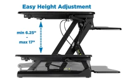 Mount-It! MI-7955 Height-Adjustable Standing Desk Riser, 6