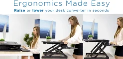 Mount-It! MI-7955 Height-Adjustable Standing Desk Riser, 6