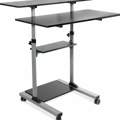 Mount-It! MI-7970 Height-Adjustable Mobile Standing Desk Workstation, 55