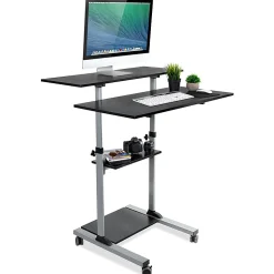 Mount-It! MI-7970 Height-Adjustable Mobile Standing Desk Workstation, 55