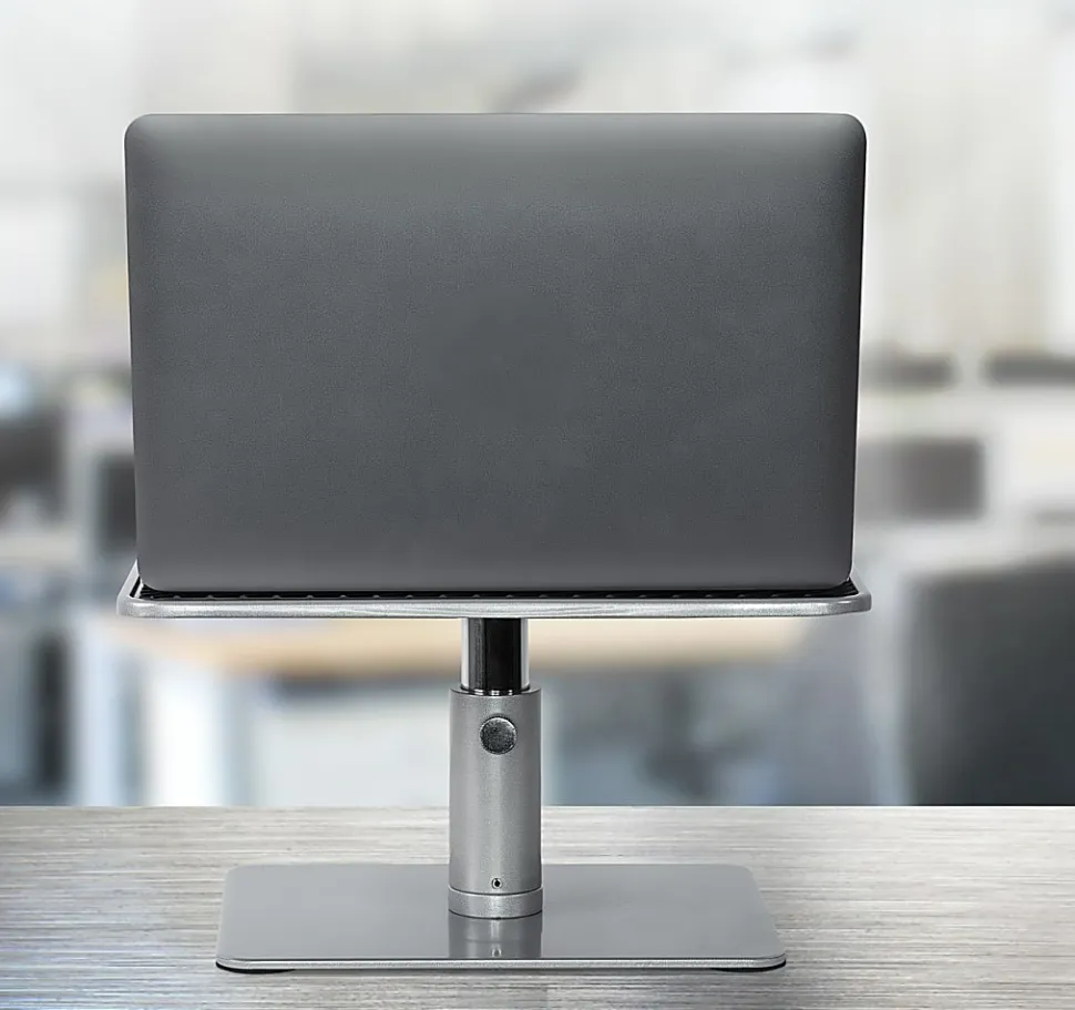 Mount-It! MI-7272, Height Adjustable Laptops (11"-15") & Monitor (24"-32") Stand, Silver