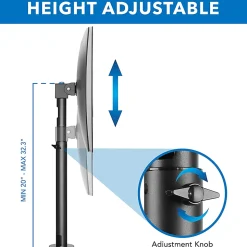 Mount-It! MI-3796 Height-Adjustable POS Retail Monitor Mount, Black