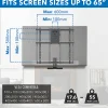 Mount-It! MI-384 Height-Adjustable Fireplace TV Mount For Screens 42" - 65", 70"H x 40"W x 13"D, Black