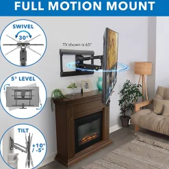 Mount-It! MI-384 Height-Adjustable Fireplace TV Mount For Screens 42