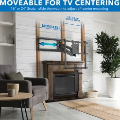Mount-It! MI-384 Height-Adjustable Fireplace TV Mount For Screens 42