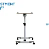 Mount-It! MI-7946 Laptop Cart Mobile Workstation, 34-1/8"H x 18-5/8"W x 6-1/8"D, Black