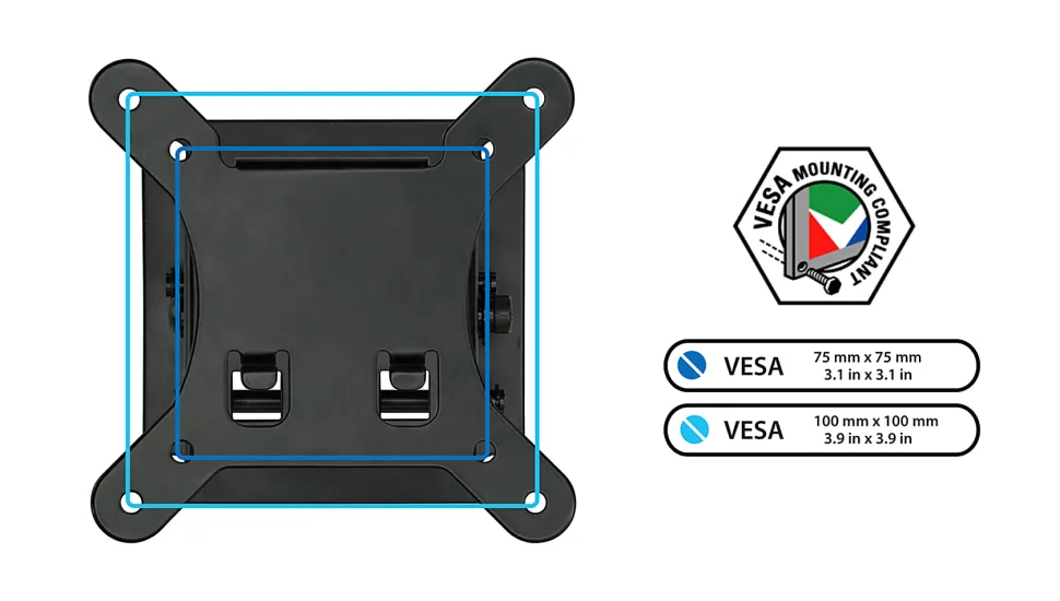 Mount-It! MI-6524 Low-Profile Tilting TV Wall Mount, Black