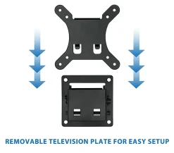Mount-It! MI-6524 Low-Profile Tilting TV Wall Mount, Black