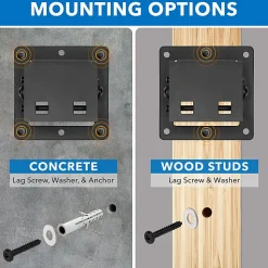 Mount-It! MI-6524 Low-Profile Tilting TV Wall Mount, Black
