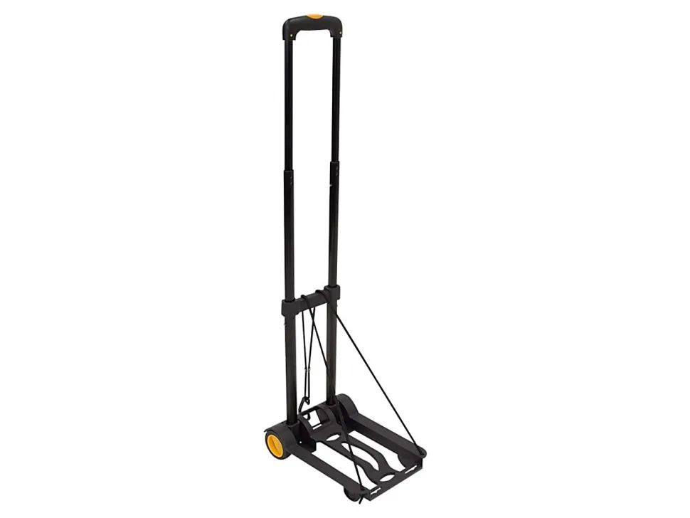Mount-It! MI-912 Luggage Folding Cart And Dolly, 17"H x 3"W x 9"D, Black