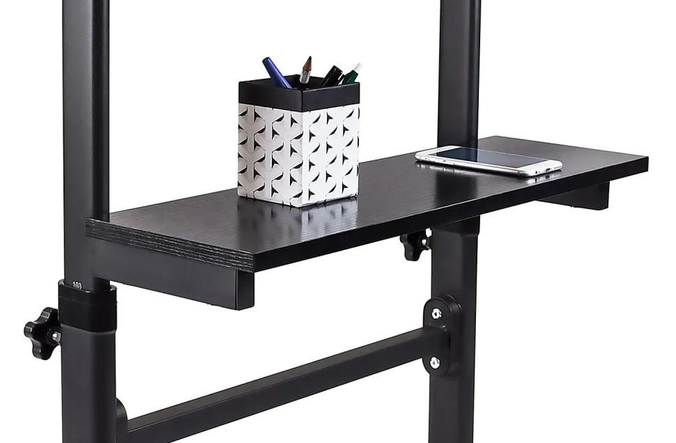 Mount-It! MI-7941Mobile Stand-Up Desk Lectern, 41"H x 20"W x 5-15/16"D, Black