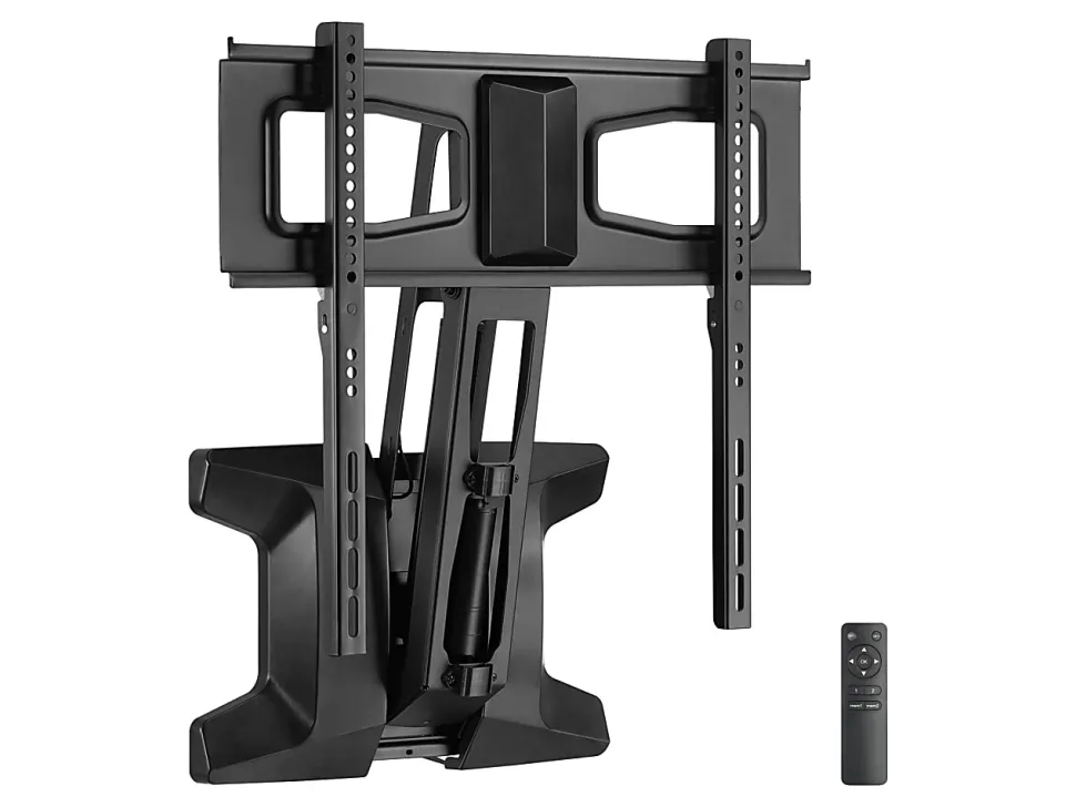 Mount-It! MI-386 Motorized Fireplace TV Wall Mount For Screens 30 To 70", 71"H x 13"W x 18"D, Black