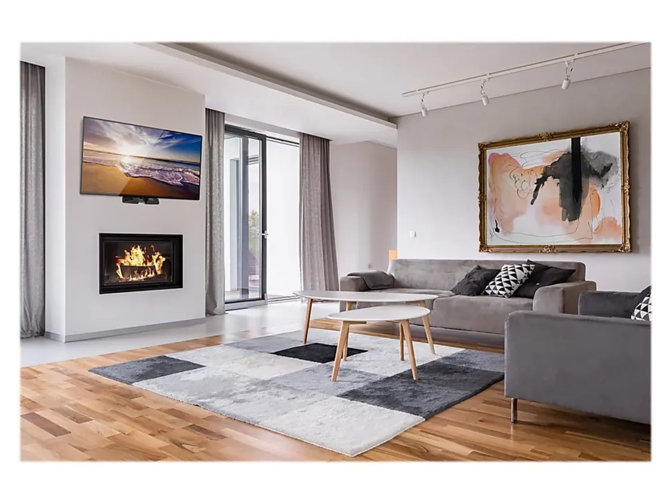 Mount-It! MI-386 Motorized Fireplace TV Wall Mount For Screens 30 To 70", 71"H x 13"W x 18"D, Black