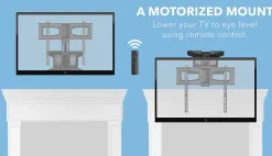 Mount-It! MI-386 Motorized Fireplace TV Wall Mount For Screens 30 To 70