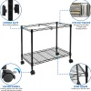 Mount-It! MI-7858 Rolling File Cart With Folder Rack, Black