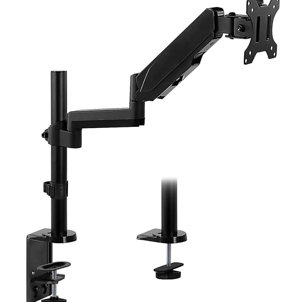 Mount-It! MI-4761 Single Monitor Arm Desk Mount, 16"H x 6"W x 4.8"D, Black