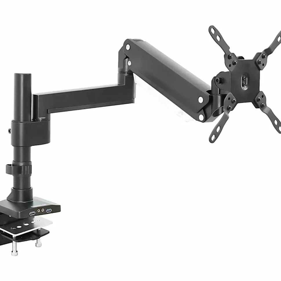 Mount-It MI-4771 Single Monitor Desk Mount, 12-13/16”H x 21-1/2”W x 2”D, Black