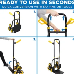 Mount-It! MI-913 Stair Climber Hand Truck And Dolly, 43