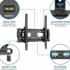 Mount-It! MI-2244T Lockable Anti-Theft TV Wall Mount, 7"H x 21"W x 2"D, Black