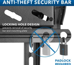 Mount-It! MI-2244T Lockable Anti-Theft TV Wall Mount, 7