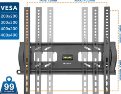 Mount-It! MI-2244T Lockable Anti-Theft TV Wall Mount, 7