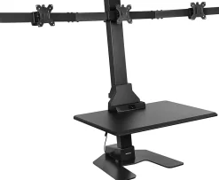 Mount-It! MI-7983 Triple-Monitor Electric Standing Desk Riser, Black