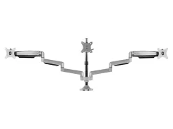 Mount-It! MI-2753 Triple-Monitor Mount, 15"H x 19"W x 7.5"D, Silver