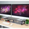 Mount-It! MI-7267 40"W Dual-Monitor Desk Riser, Black