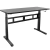 Mount-It! Mi-7981 56"W Hand Crank Sit-Stand Desk, Black