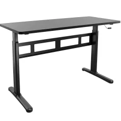 Mount-It! Mi-7981 56"W Hand Crank Sit-Stand Desk, Black